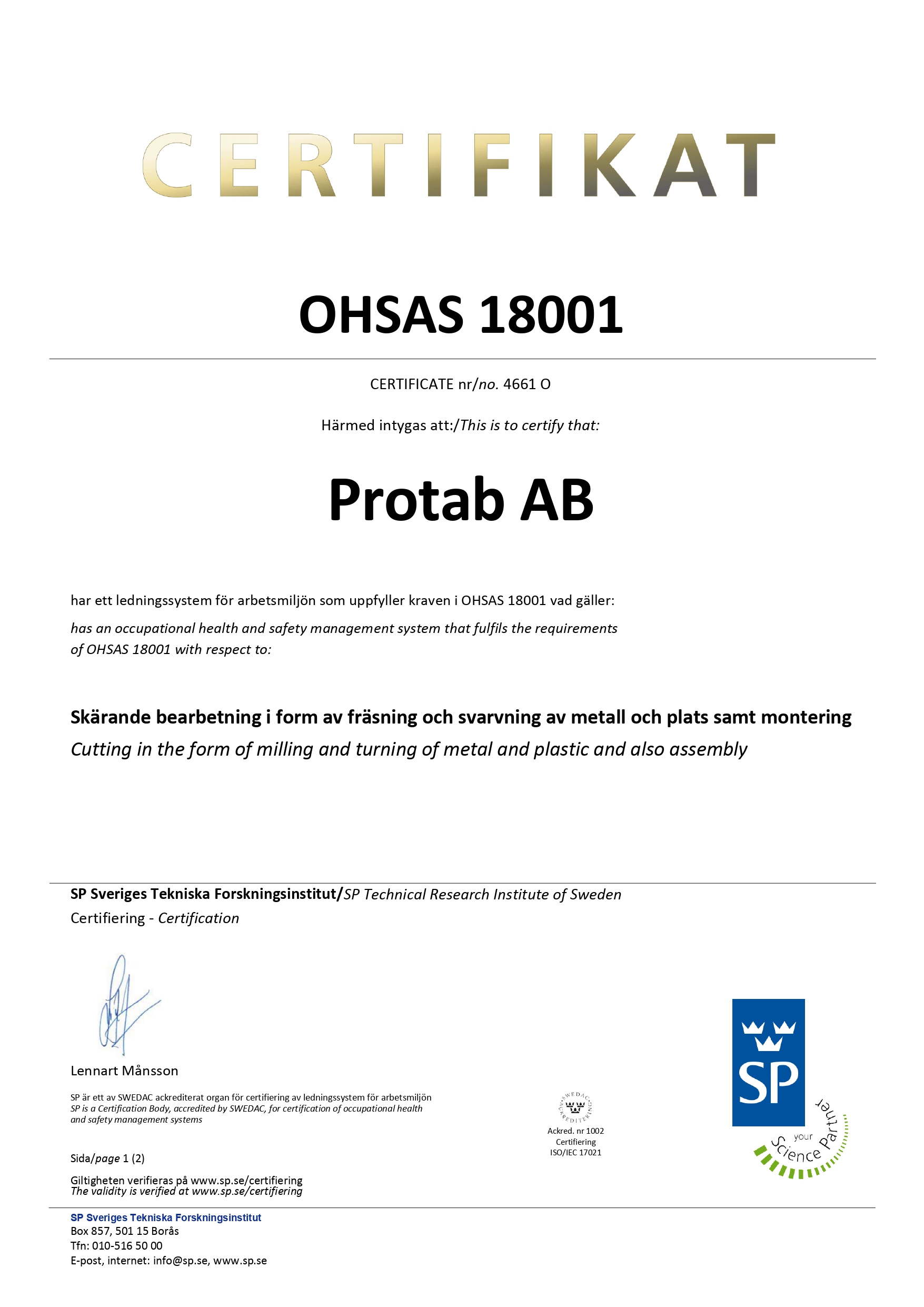 Certifikat-OHSAS